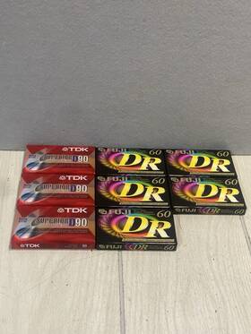 Fuji 074101106435 Dr 60 Type I Extraslim Lot Of 5 And Tdk D90 3 Cassettes Sealed