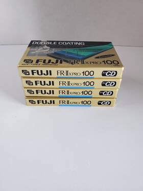 Fuji 074101500967 Fr-ii X Pro 100 Type Ii Blank Cassette Tape- Sealed - Lot Of 4