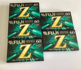 Fuji 074101502039 Lot Of 5 Z New Sealed 60 M Inch Audio Cassette Tapes For Cd High Bias Type Ii