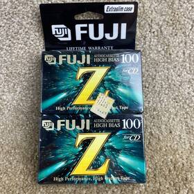 Fuji 074101502381 Lot 2 Z Audiocassette Tape High Bias 100 Type Ii For Cd Factory Sealed New