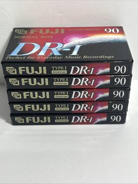 Fuji 074101503067 Dr-i 90-min Normal Bias Blank Audio Cassette Tapes New 5 Pack