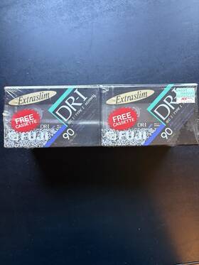 7896 Fuji Pack Of 12 Extra Slim Dr-i 90 Min Iec 1 Type Normal Blank Cassettes - New