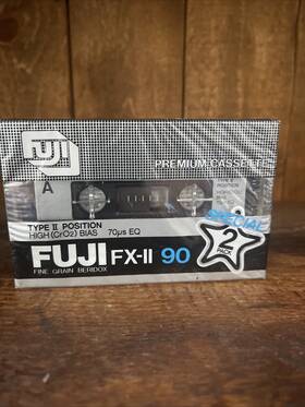 Fuji 902520003829 Vintage New 2 Pack Fr-ii 90 Minute Type Cassettes - Made In Japan/1990