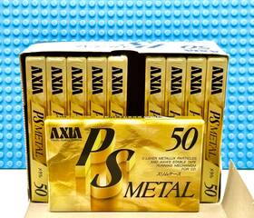 Fuji 902520103598 Axia Ps Metal 50 1992 Japan Type Iv Box Of 10 Cassette Tapes Sealed