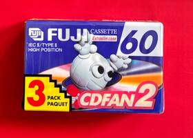 Fuji 902520155849 Cdfan 2 Blank Cassette Tape 1998 60 Iec / Type Ii - 3 Pack Sealed