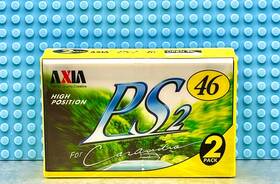 Fuji 902520189325 Axia Ps 2 46 Twin Pak Vs. V Type Ii Blank Cassette Tape Sealed