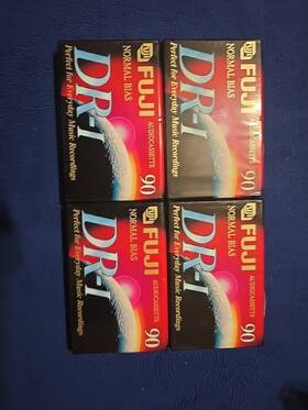 Dri90 Fuji Dr-i 90 Minute Normal Bias Audio Cassettes Set Of 4 New Sealed