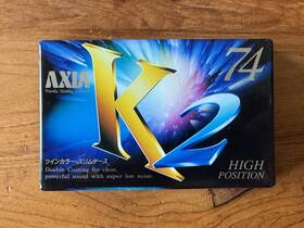 K2b-74 Fuji Axia K 2 Type Ii High Position Chrome 74min Audio Cassette Tape. New Sealed