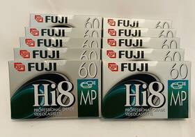 P6-60 Fuji Hi8 Tapes Lot 10 Sealed New 60 Min Mp Digital 8mm Blank Videocassette