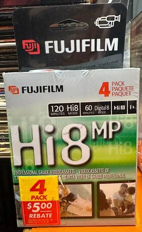 P6-120 Fujifilm 074101694642 4 Pack Hi8 Camcorder 120 Mp Professional Video Cassette Tape