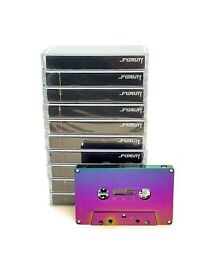 70325 Fydelity Iridescent Black Chrome Cassette Tape Blank Tapes