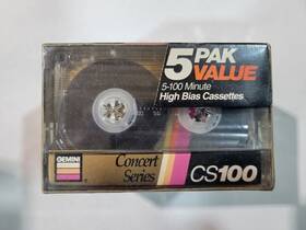 Cs100 Gemini 026616091911 New 5 Pack Concert Series 100 Minute High Bias Tape Cassettes