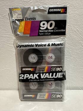Se902 Gemini Nos Special Events 2 Cassette Tapes Type I Normal Bias 90 Minute 1995
