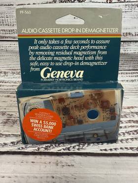 Pf-560 Geneva 049407441306 Vintage 1986 Cassette Deck Head Demagnetizer With Original Box