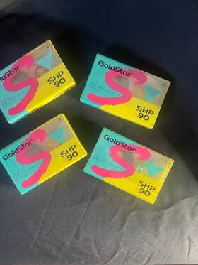 Shp90 Goldstar Lot Of 4 Blank Cassette Tapes Type I Normal Position 90 Min