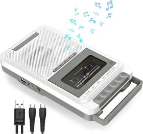 669w Gracioso Cassette Player Recorder Converter Record To Cassettes/usb/sd Card Via White