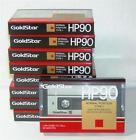 Hp90 Goldstar Vintage Lot Of 9 Sealed Blank Audio Cassette Tape Made In Korea 012226550016