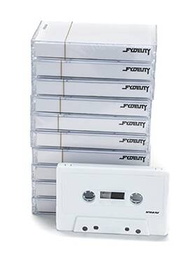 70331 Imixid 10-piece Blank Cassette Tape Storage Set Features 30 Minutes Clear