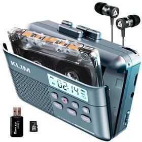 Klim 701152113934 K7 Cassette Tape Player - To Mp3 Converter Portable Built-i