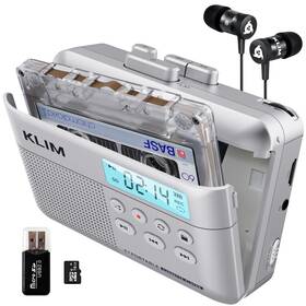 Klk77834 Klim K7 Cassette Tape Player - To Mp3 Converter Portable Silver