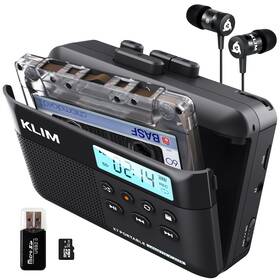 Klk79739 Klim K7 Cassette Tape Player To Mp3 Converter Portable Black