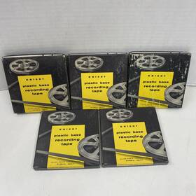 96r982 Knight Recording Tape Plastic Base 1/4 Inch X 1800ft Stock No. Lot Of 4