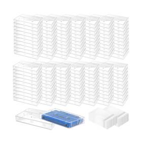 Lga574 Lecehivo 140 Pcs Audio Cassette Tape Cases With Clear Dust Bags Blank Voice
