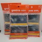 100008730 Lot Of 3 2pk Groove Onn. 90 Minute High-output Cassette Tapes New