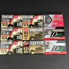 136214 Lot Of 9 Mixed Blank Cassette Tapes Maxwell Xlii 110 90 High Bias Tdk D60 Basf