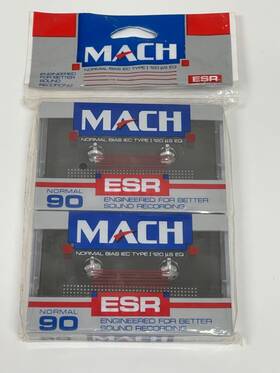 Mach 888122021903 2 Pack Esr 90 Min Normal Bias Iec Type I 120 Us Eq Blank Cassette Tapes