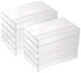 Malelo And Company 313026745719 Audio Cassette Tape Case Clear/clear Square Edge Storage 10