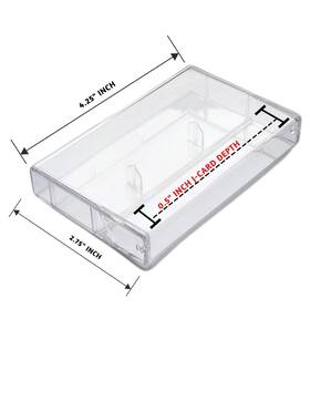 Malelo And Company 857420006828 25 Pack Audio Cassette Tape Case Clear/clear Storage
