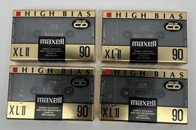 Maxell 002521513641 Xlii 90 High Bias Iec Type Ii Audio Cassette Tapes Lot Of 4 Sealed Nos