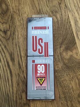Maxell 025215104411 2 X Usii Us Ii 90 High Bias Audio Cassettes New And Sealed Made In Japan