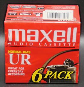 Maxell 025215108068 Ur 120 Audio Cassette Tape 6 Pack Sealed Vintage Normal Bias