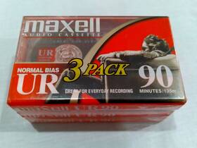 135m Maxell 025215109539 Audio Cassette Tapes 3 Pack 90 Minutes / Normal Bias Ur - New Sealed