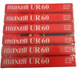 Maxell 025215111174 New Blank Tapes Audio Cassette Normal Bias Ur 60 Minutes 6 Pack