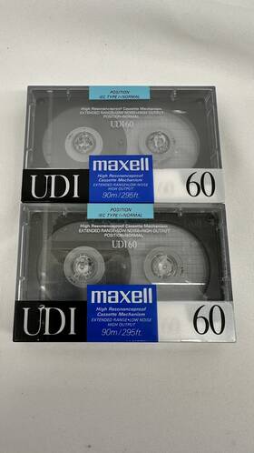 Maxell 025215126413 Udi 60 Sealed Cassette Tape 1988 Japan Excellent Condition Nos Lot Of 2