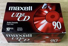 Maxell 025215128202 New 10 Pcs Udii Cd 90 Blank High Bias Cassette Tape Iec Type Ii - Sealed