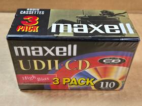 Maxell 025215128523 3 Pack Udii-cd 110 Min Type Ii High Bias Audio Cassettes New Sealed