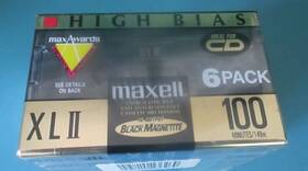 Maxell 025215136269 Xl Ii 100 Six Pack In Sealed Package Lot Black Blank Tape Cassette