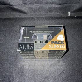 Maxell 025215143243 Xlii-s 100 Cassette Tapes Brand New Sealed 4 Pack Type Ii Made In Japan
