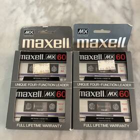 Maxell 025215146824 Mx 60 Metaxial Vintage Blank Audio Set 4 Cassette Tapes Metal Japan New