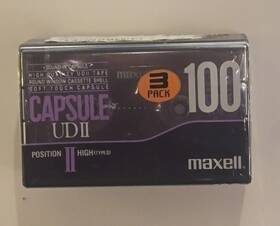 Maxell 025215149238 Capsule Udx Ii 100 Rare 3 Pack Type New Factory Sealed