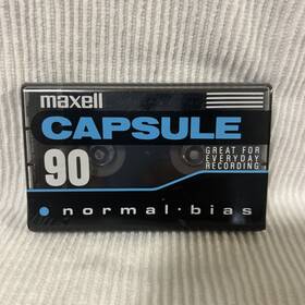 Maxell 025215155215 Capsule 90 Type I Normal Bias Blank Audio Cassette Tape - Sealed