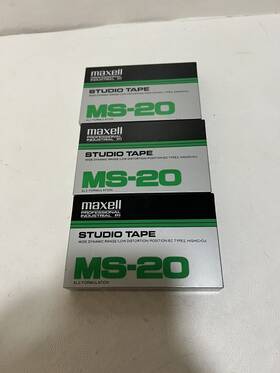 Ms-20 Maxell 025215168314 Studio Tape Type Ii Blank Cassette Lot Of 3