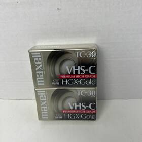 Tc-30 Maxell 025215203022 Hgx-gold Vhs-c Premium High Grade Video Cassette 2pk