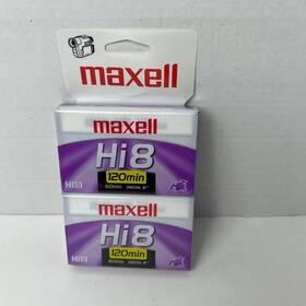 Maxell 025215281228 Hi8 120 Min Digital 8 60 Video Cassette Tapes 2 Pack New Sealed