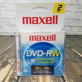 Maxell 025215669453 Brand New Pack Of 2 - Dvd-rw Camcorder Blank Disc 30 Min 1.4 Gb 3-pack