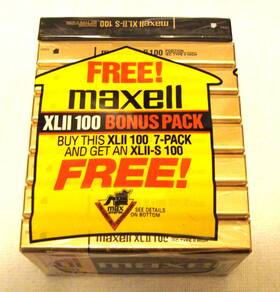 Maxell 025215900969 Bonus 8 Pk Xl Ii 100 High Bias Audio Cassette Tapes New Factory Sealed